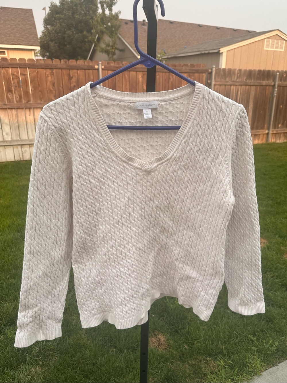 Charter club xl cotton sweater